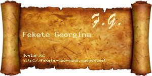 Fekete Georgina névjegykártya